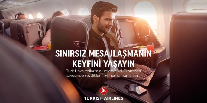 THY, yolcularına WhatsApp, Messenger, iMessage vb. uygulamalar üzerinden ücretsiz olarak sınırsız mesajlaşma hizmeti sağlayacak.