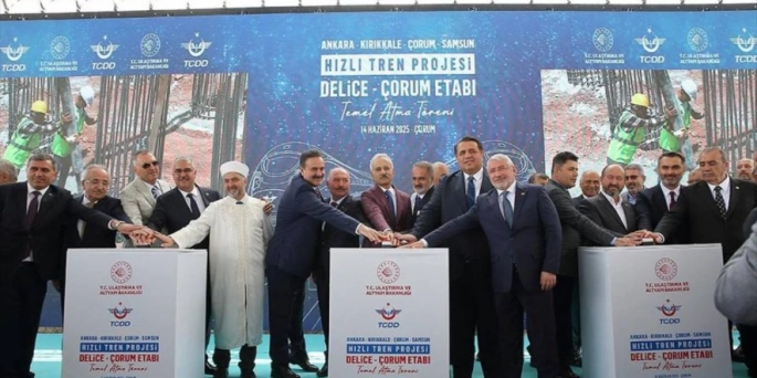 Ankara-Kırıkkale-Çorum-Samsun Hızlı Demiryolu Projesi'nde önemli bir aşama daha geçildi.