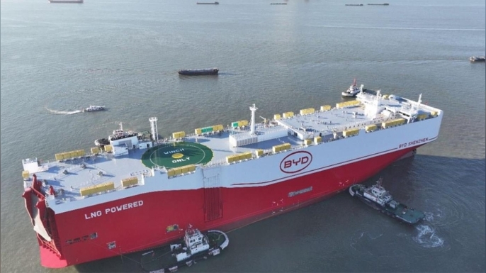 BYD, devasa gemi filosunu tamamladı: 1 milyon araç taşıyabilecek