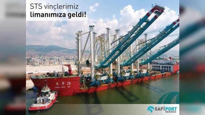 Safiport’un 4 yeni STS vinci, 75 günlük yolculuğun ardından limana ulaştı.