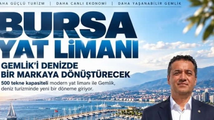 Bursa’nın Gemlik ilçesinde 500 tekne kapasiteli Bursa Yat Limanı Projesi için çalışmalar sürüyor.