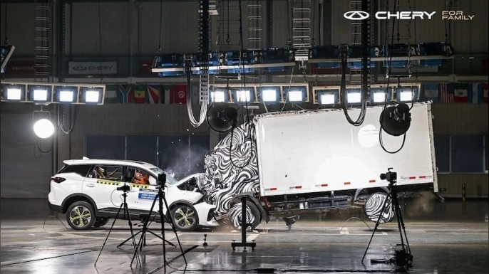 Chery TIGGO 7, canlı çarpışma testinden başarıyla geçti