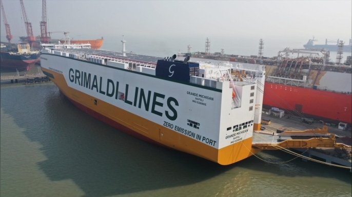 Grimaldi Group, sürdürülebilir taşımacılık vizyonunu destekleyen en yeni PCTC’si Grande Michigan’ı teslim aldı.
