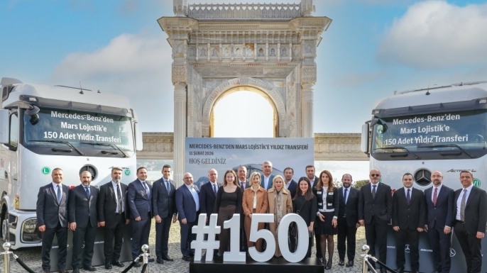 Mars Logistics, operasyonel verimliliğini artırmak ve filosunu güçlendirmek amacıyla 150 adet Mercedes-Benz Actros L ProCab’i filosuna ekledi.
